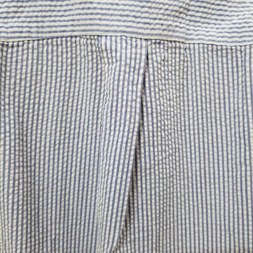 Ralph Lauren shirt Large 16/18 seersucker striped button down polo preppy cotton